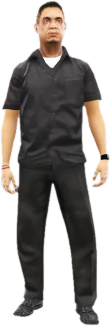 Transparent PNG of the GTA V ped s_m_y_clubbar_01