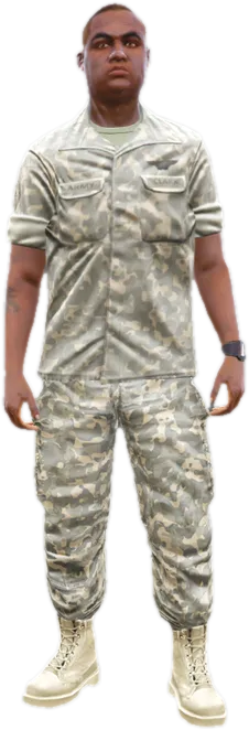 Transparent PNG of the GTA V ped s_m_y_marine_01