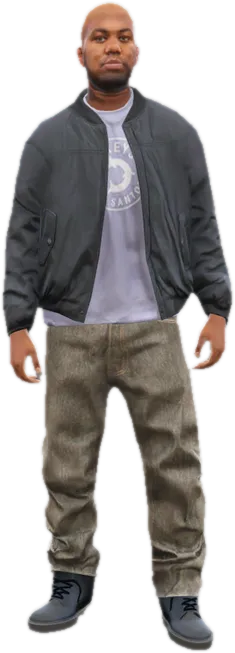 Transparent PNG of the GTA V ped s_m_y_robber_01