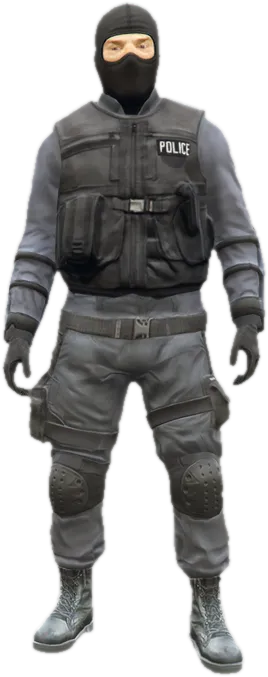 Transparent PNG of the GTA V ped s_m_y_swat_01