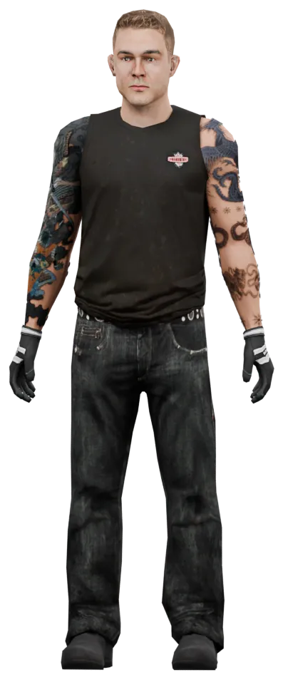 Transparent PNG of the GTA V ped s_m_y_xmech_02_mp