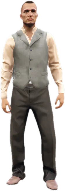 Transparent PNG of the GTA V ped u_m_y_gunvend_01