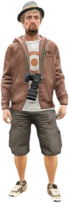 Transparent PNG of the GTA V ped u_m_y_paparazzi