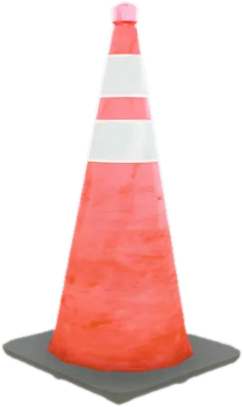 Transparent PNG of the GTA V prop bzzz_police_props_cone_red_anim