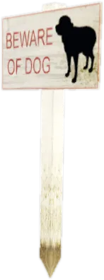 Transparent PNG of the GTA V prop prop_beware_dog_sign